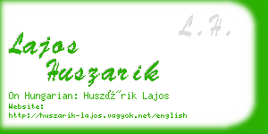 lajos huszarik business card